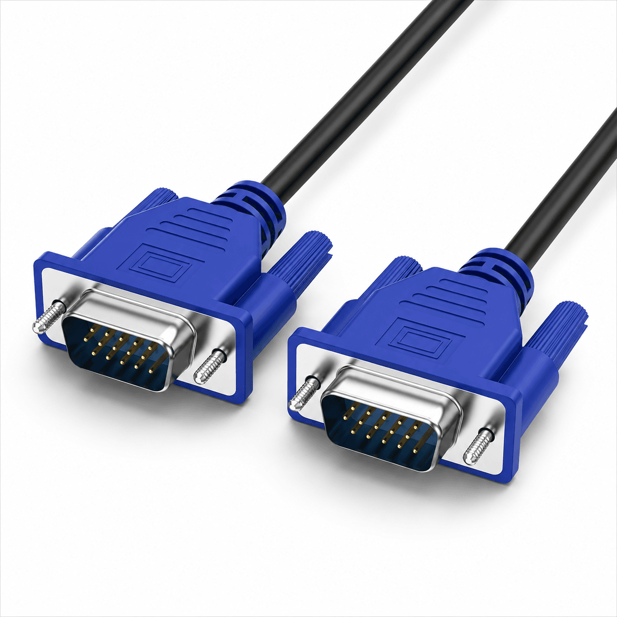 Premium VGA Cable 3m M-M (Pack of 100) — Bulk Wholesale Lot, Triple-Shielded Blue